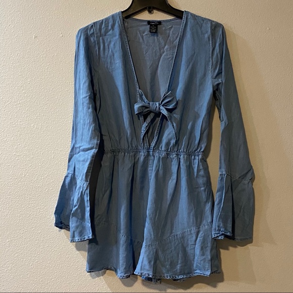 Rue 21 Jean Chambray Romper - Picture 7 of 9